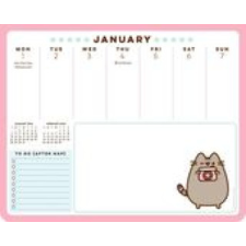  CAL 24 PUSHEEN WEEKLY DESK PAD CALENDAR – ENGMT naptár, kalendárium