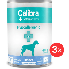 Calibra VD Dog konz. Hypoallergenic Insect & Salmon 3 × 400 g kutyaeledel