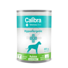  Calibra Veterinary Diets Dog Hypoallergenic konzerv - nyúl rovarral 400 g kutyaeledel