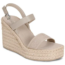 Calvin Klein Jeans Éktalpú szandálok WEDGE ESPAD 70 WEBBING LTH Bézs 40 női szandál