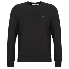 Calvin Klein Jeans Pulóverek WOVEN LABEL CREW NECK Fekete EU L