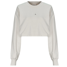 Calvin Klein Jeans Pulóverek WOVEN LABEL SHORT CREWNECK Fehér EU M