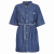 Calvin Klein Jeans Rövid ruhák LINEN BOXY BELTED SHIRT DRESS Tengerész EU L