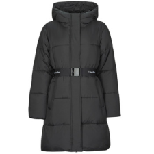 Calvin Klein Jeans Steppelt kabátok LOGO BELT LONG PUFFER Fekete EU XL női dzseki, kabát