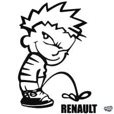  Calvin pisil Renault - Szélvédő matrica matrica