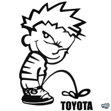  Calvin pisil Toyota - Szélvédő matrica matrica