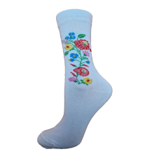 Calzerotto Kalocsai virágmintás zokni fehér színben 39-42