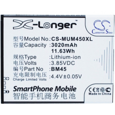 Cameron Sino X-Longer Xiaomi BM45 utángyártott akkumulátor 3020mAh 3.85V mobiltelefon kellék