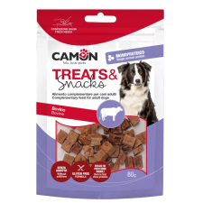 Camon Camon snack monoprotein marhás kockák 80 g jutalomfalat kutyáknak