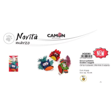 Camon S.p.A. Poliészter játékok cicáknak csengővel 10cm (AG0365) játék macskáknak