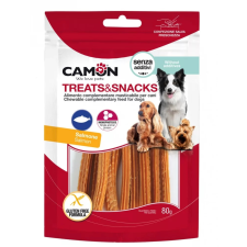 Camon snack monoprotein lazacos tekercsek 80 g jutalomfalat kutyáknak