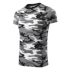 Camouflage póló unisex szürke terepszín XL férfi póló