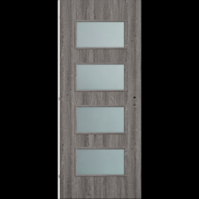 CANDO DEKORFÓLIÁS BELTÉRI AJTÓLAP 90X210 CM MERANO ÜVEGEZÉS SZÜRKE TÖLGY BAL nyílászáró