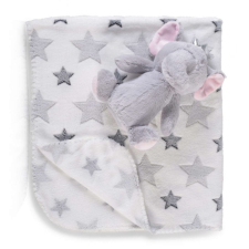 Cangaroo wellsoft takaró 90x75 cm plüss játékkal elefánt babaágynemű, babapléd