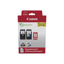 Canon PG560/CL561 tintapatron + 10x15 fényes fotópapír multipack ORIGINAL nyomtatópatron & toner