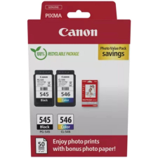 Canon PG-545/CL-546 Multipack tintapatron + Photo Paper Value Pack 50db nyomtatópatron & toner