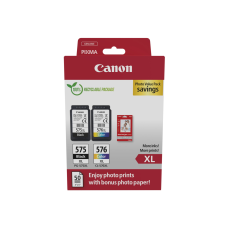 Canon PG-575XL /CL-576XL Eredeti Tintapatron Fekete/Színes + 50db Fotópapír nyomtatópatron & toner