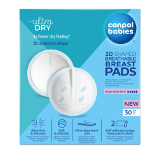 Canpol babies 3D-s Csúszásgátlós eldobható melltartóbetét 30 db melltartóbetét