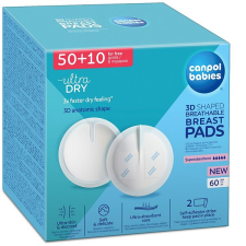 Canpol Babies alakú légáteresztő mellpárna 3D, 60 db melltartó