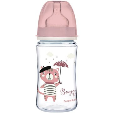 Canpol Babies BONJOUR PARIS 240 ml rózsaszín cumisüveg