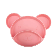 Canpol Babies Canpol Maci szilikonos tányér tapadókoronggal - Rózsaszín babaétkészlet