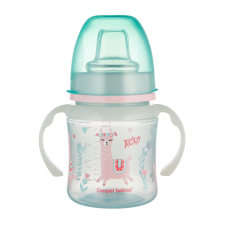 Canpol Babies Cseppmentes Szilikon tanulópohár világító fogantyúval 120ml (6h+) Exotic Animals - Zöld itatópohár