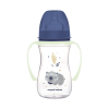 Canpol Babies EasyStart anti-kólikás cumisüveg világító fogantyúval 240ml (3h+) - Sleepy Koala - Kék