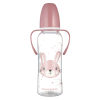  Canpol babies keskeny nyakú cumisüveg fogantyúval CUTE ANIMALS 250ml nyuszi