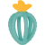 Canpol Babies Silicone Sensory Teether Strawberry rágóka Turquoise 3m+ 1 db