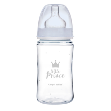 Canpol BABIES Széles szájú palack Royal Baby 240 ml kék cumisüveg