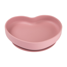 Canpol babies Szilikonos tányér tapadókoronggal HEART pink babaétkészlet