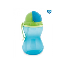 Canpol Babies Szívószállal ellátott sport palack, 370 ml, Zöld etetőcumi