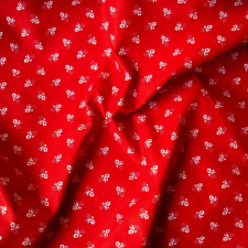 Canvas Kékfestő aprómintás piros pamut vászon méteráru