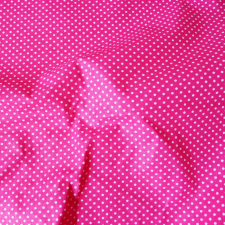 Canvas Pink, fuxia apró pöttyös pamut vászon méteráru