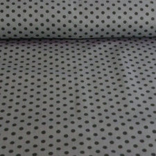 Canvas Szürke, fekete pöttyös pamutvászon méteráru