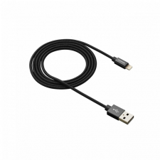 Canyon MFI-3 Charge & Sync MFI braided cable 1m Black kábel és adapter