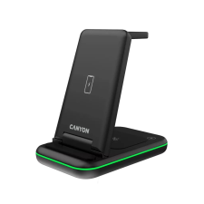 Canyon WS-304 3az1-ben vezeték nélküli töltőállvány fekete (CNS-WCS304B) (CNS-WCS304B) mobiltelefon kellék