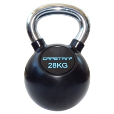 Capetan® Professional Line 28Kg Chromozott nyelű gumival bevont acél kettlebell kettlebell