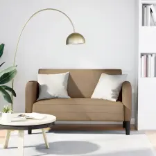  cappuccino műbőr loveseat kanapé 110 cm bútor