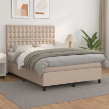  cappuccino színű műbőr rugós ágy matraccal 140 x 190 cm ágy és ágykellék