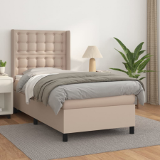  cappuccino színű műbőr rugós ágy matraccal 80 x 200 cm ágy és ágykellék