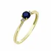  Capri Morocco Zafír és Gyémánt 14kt 0.31ct Eljegyzési gyűrű