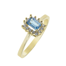  Capri Mykonos Topáz 14kt 0.36ct Eljegyzési gyűrű gyűrű