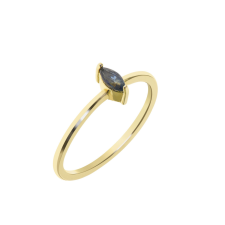  Capri Simple Navette Zafír 14kt 0.17ct gyűrű gyűrű