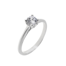  Capri Simple Perfect Fehér Zafír 14kt 0.25ct Eljegyzési gyűrű gyűrű