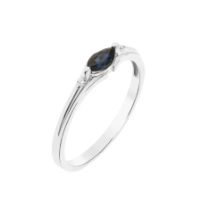  Capri Tristar Gyémánt és Zafír 14kt 0.28ct Eljegyzési gyűrű gyűrű