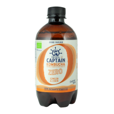 Captain combucha Captain bio kombucha élőflórás ital zero gyömbér-citrom 400 ml vitamin és táplálékkiegészítő