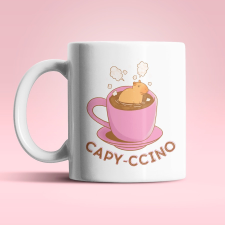  Capy-ccino capybara fehér bögre bögrék, csészék