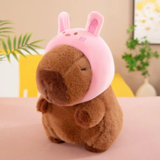 Capybara plüss játék aranyos nyuszikalappal-25cm plüssfigura