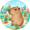  Capybara témájú (kapibara) tortaostya,ostyalap